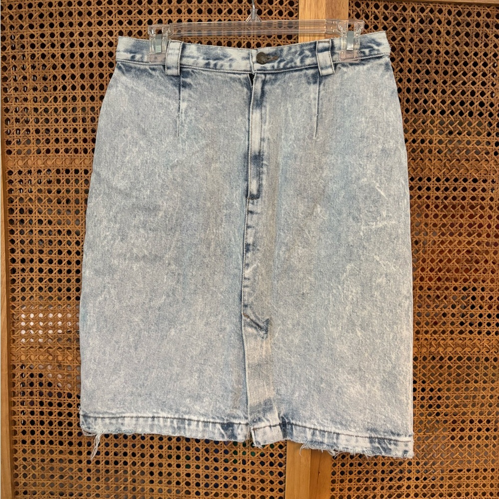 Vintage Calvin Klein Sport 80s Denim Acid Wash
Jean High Rise Pencil Skirt